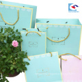 custom pink gold color baby's clothing set paper packaging bag